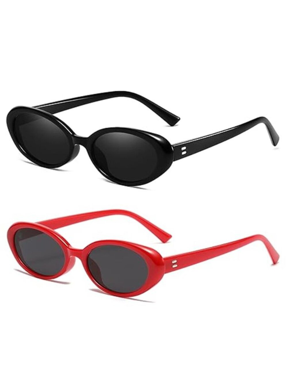Retro Oval Sunglasses for Women Men Fashion Small Oval Sunglasses 90s